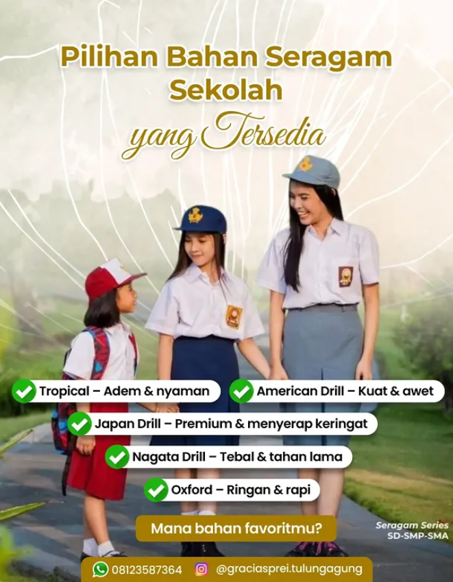 <p>Bahan seragam itu kelihatannya sepele&hellip; s